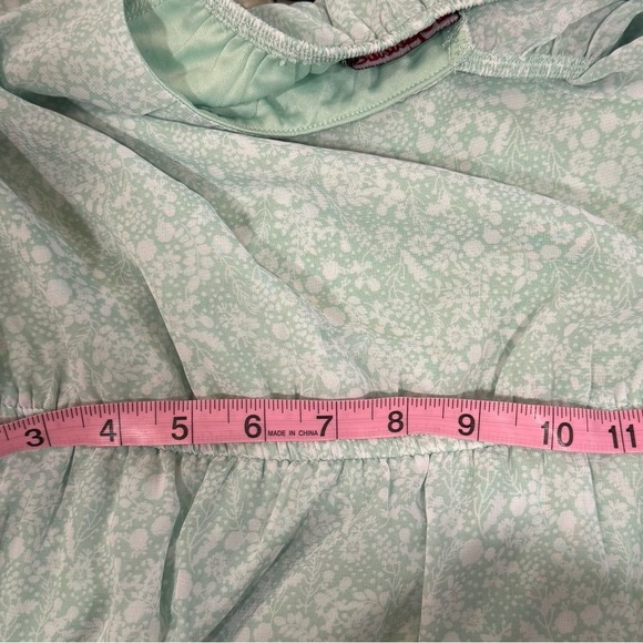 Trixxi Girl Green Square neck Ruched Tiered Sundress - Picture 8 of 14